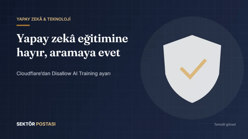 Yapay zekâ eğitimi tercihlerini temsil eden onay işaretli kalkan