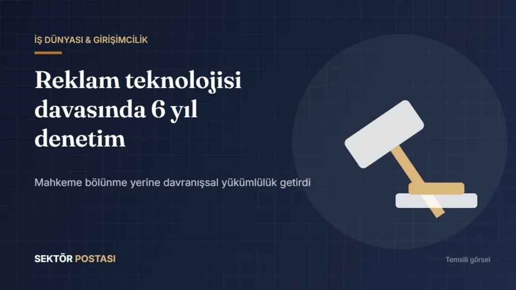 Reklam teknolojisi davasındaki mahkeme kararını temsil eden tokmak