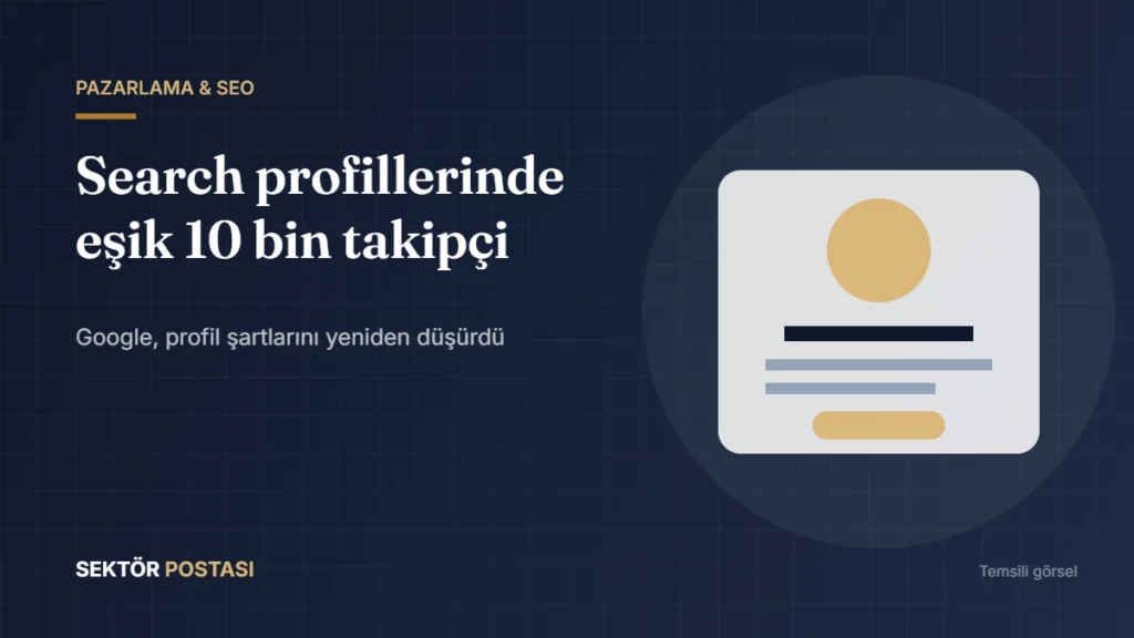 Google Search profillerini temsil eden profil kartı illüstrasyonu