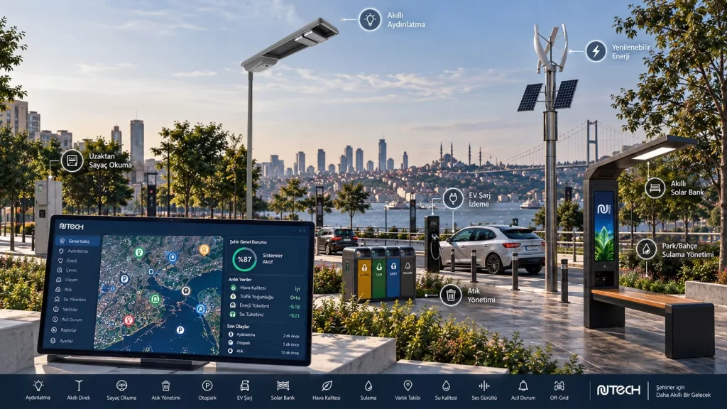 Nu Teknoloji akıllı şehir merkezi yönetim platformu ve IoT mimarisi