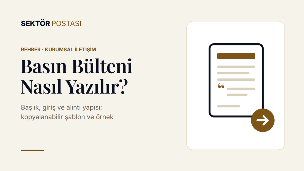 Basın bülteni nasıl yazılır rehberi kapak görseli