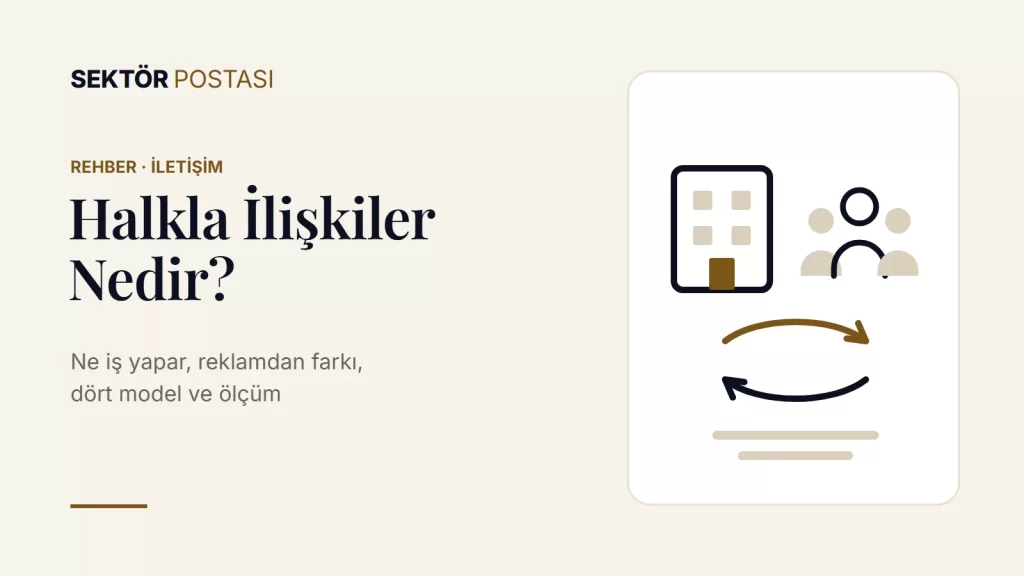 Halkla ilişkiler nedir rehberi kapağı: kurum ile kamuoyu arasında çift yönlü iletişim