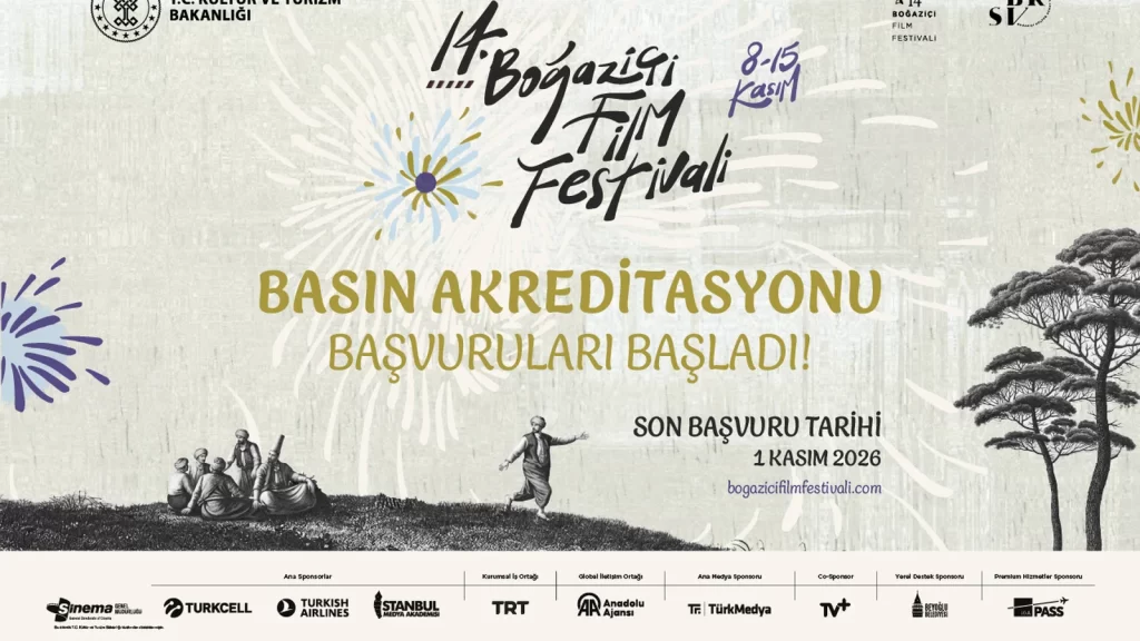 14. Boğaziçi Film Festivali afişi ve akreditasyon duyurusu