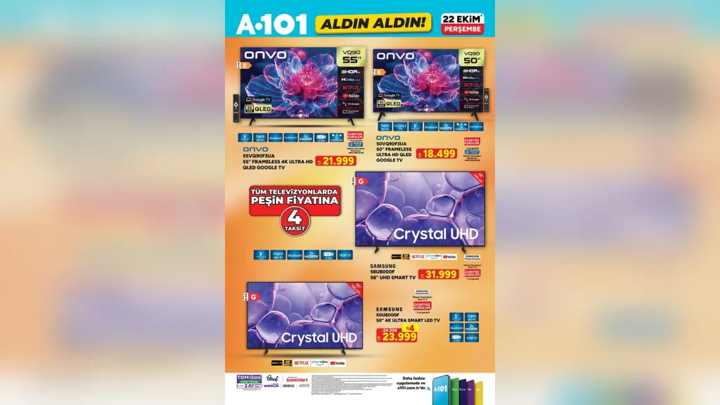 A101 teknoloji ürünleri satış standı