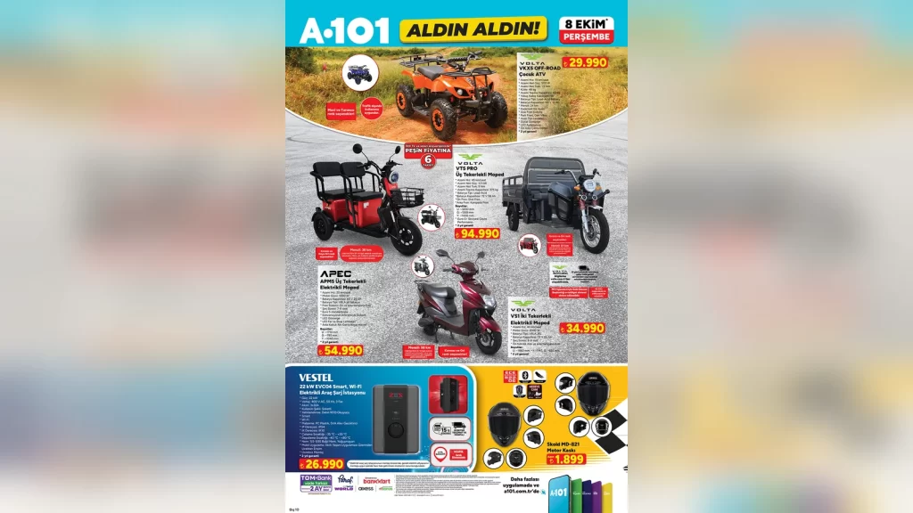 A101 market mağazası ve satışa sunulan teknolojik ürünler