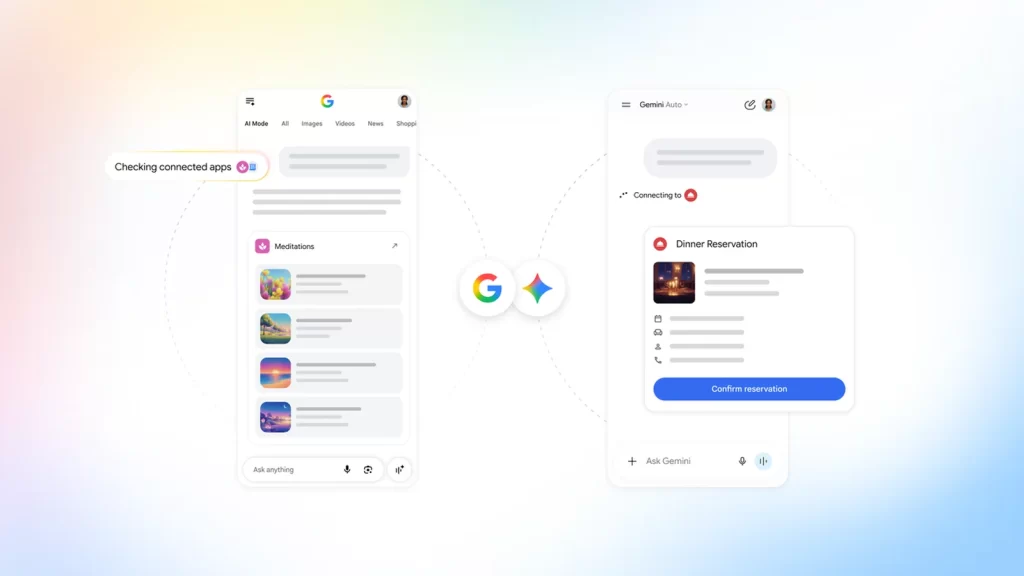 Google Bağlantılı Uygulamalar Platformu arayüzü