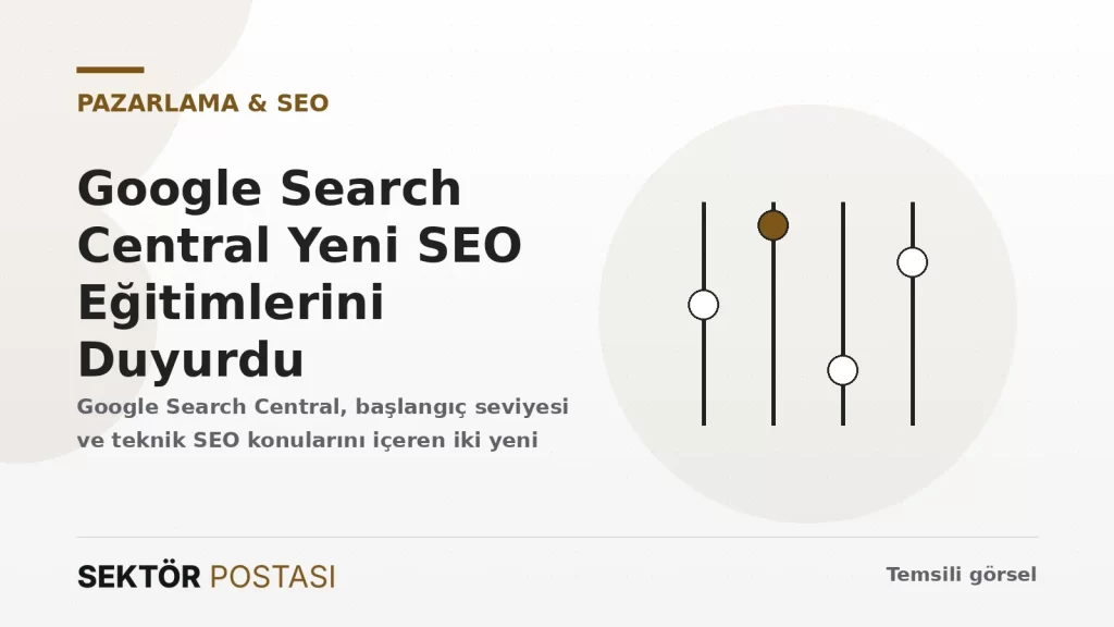 Google Search Central tarafından hazırlanan YouTube SEO eğitim oynatma listelerini gösteren illüstrasyon