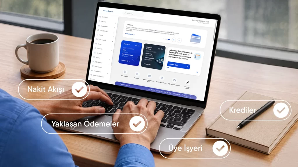 İş Bankası Ticari İnternet Şube arayüzü