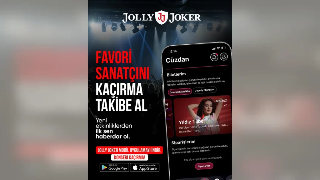 Jolly Joker Mobil Uygulaması Arayüzü