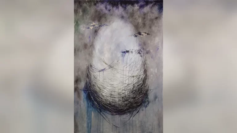 Seylan Kandak'ın 'Oval Serisi' sergisinden bir sanat eseri