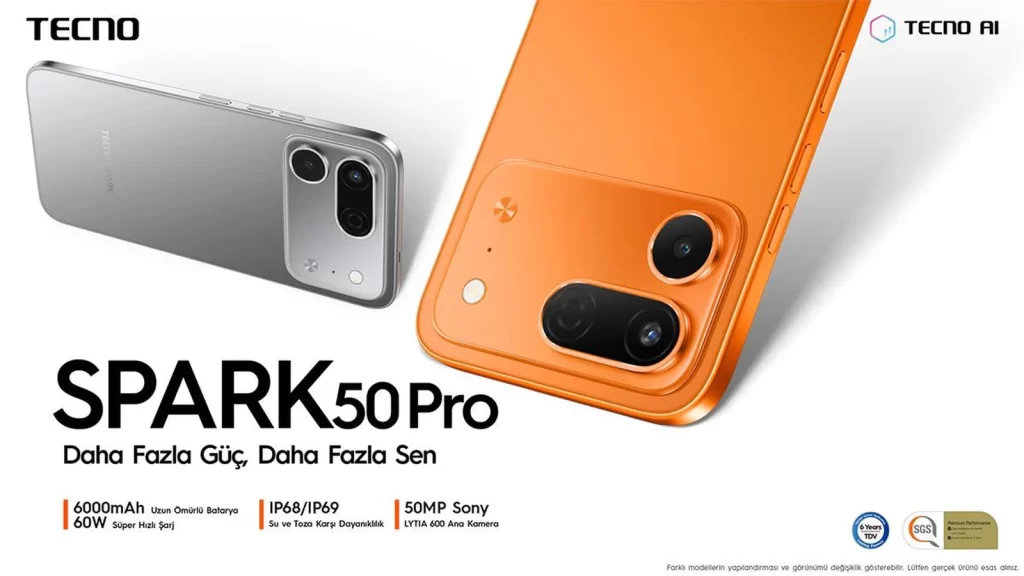 TECNO SPARK 50 Pro akıllı telefon
