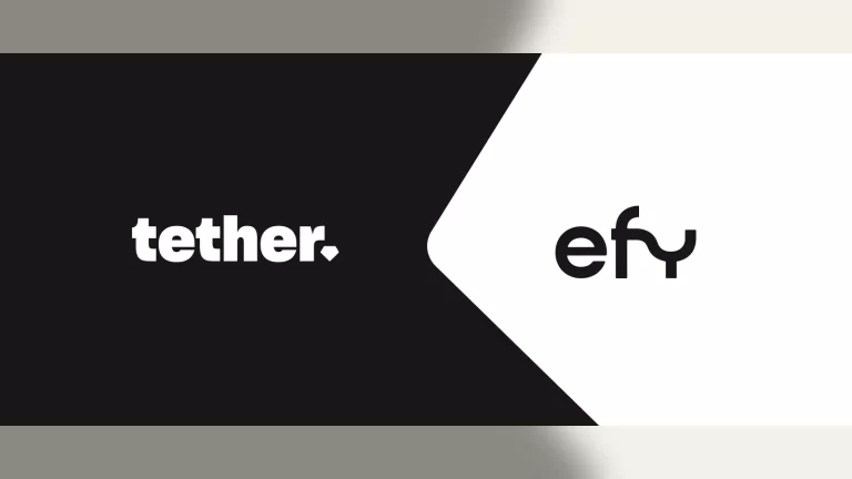 Tether ve EFY Finance logoları