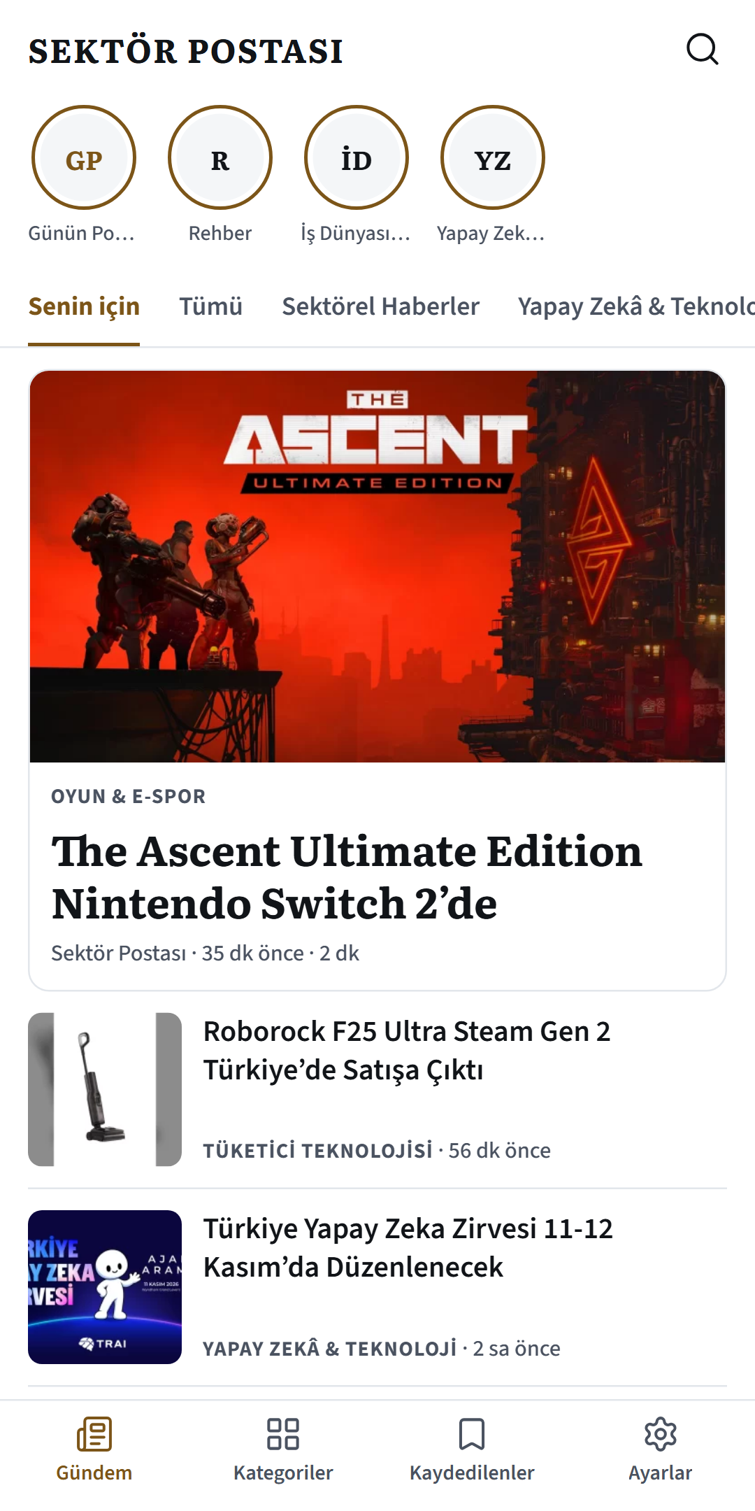 Sektör Postası uygulaması ekran görüntüsü 1